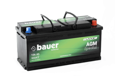 Autobaterie BAUER AGM 106Ah 12V 950A 392x175x190