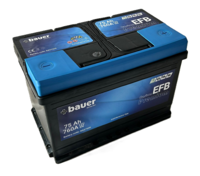 Autobaterie BAUER Carbon EFB 75Ah 12V 760A 276x175x190