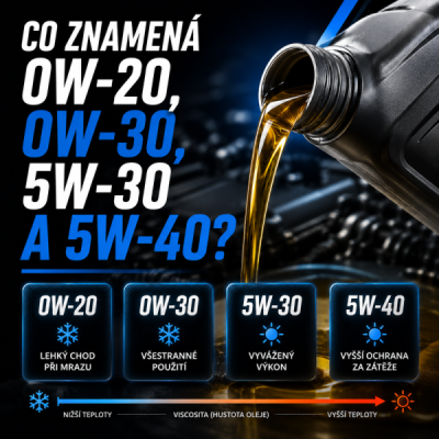 Co znamená 0W-20, 0W-30, 5W-30 a 5W-40?