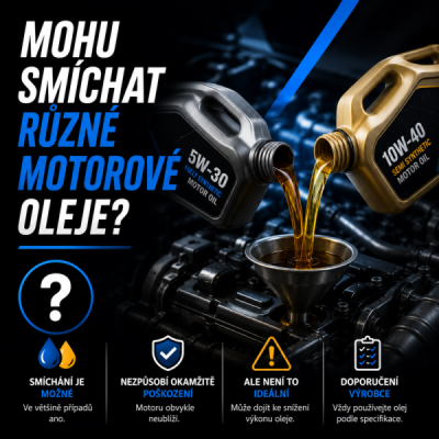 Mohu smíchat různé motorové oleje?