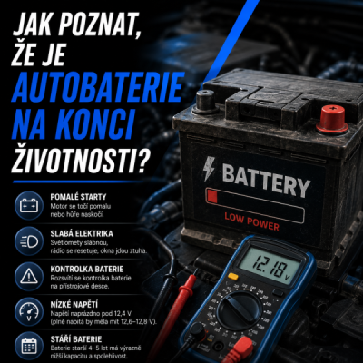Jak poznat, že je autobaterie na konci životnosti?