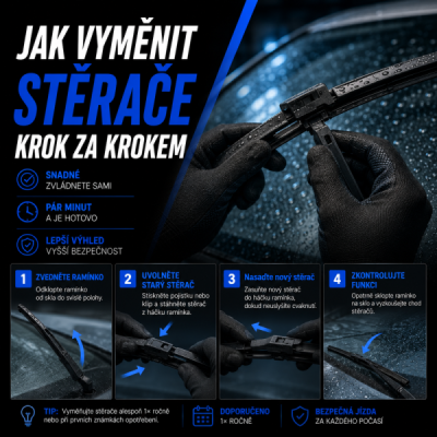 Jak vyměnit stěrače krok za krokem?