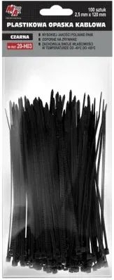MA Professional Stahovací pásky černé 2,5 × 120 mm, 100 ks