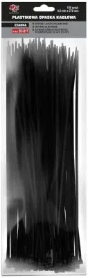 MA Professional Stahovací pásky černé 4,8 × 370 mm, 100 ks