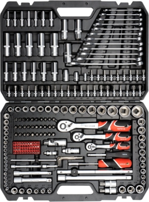 Gola sada YATO YT-38841 – 216 dílů, 1/4″, 3/8″ a 1/2″