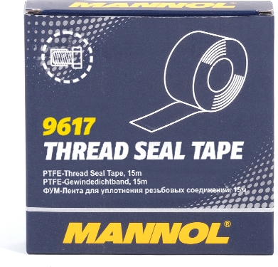 MANNOL 9617 Thread Seal Tape – PTFE těsnicí páska na závity, 19 mm × 15 m