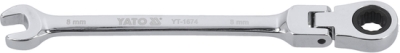Očkoplochý ráčnový klíč s kloubem YATO YT-1674 – 8 mm