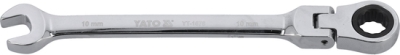Očkoplochý ráčnový klíč s kloubem YATO YT-1676 – 10 mm