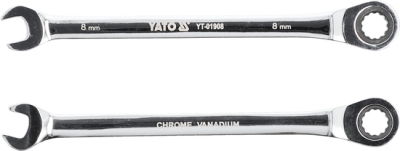 Očkoplochý ráčnový klíč YATO YT-01908 – 8 mm