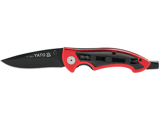 Zavírací nůž s bity YATO YT-76031 – čepel 80 mm, 8 bitů