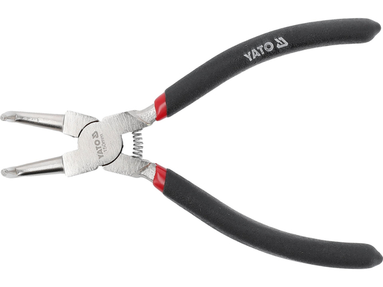 Kleště na vnitřní pojistné kroužky, zahnuté YATO YT-2143 – 150 mm