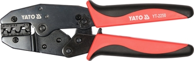 Ráčnové krimpovací kleště na neizolované konektory 0,5–6 mm² YATO YT-2250 – 220 mm