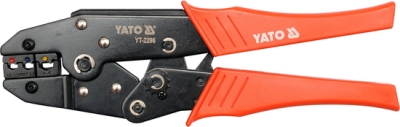 Ráčnové krimpovací kleště na izolované konektory 0,5–6 mm² YATO YT-2296 – 230 mm