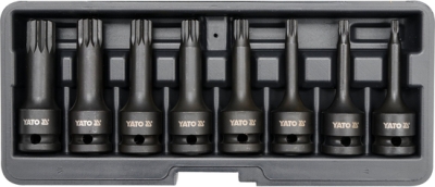 Sada rázových hlavic SPLINE 1/2″, M5–M18, 8 dílů YATO YT-1069