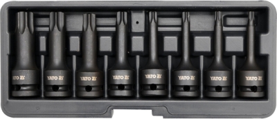 Sada rázových hlavic TORX 1/2″, T30–T80, 8 dílů YATO YT-1065