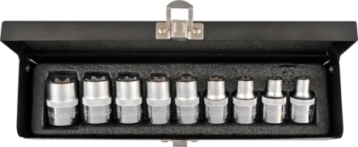 Sada hlavic E-TORX 1/2″ E10–E24, 9 dílů YATO YT-0521