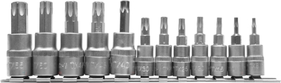 Sada zástrčných hlavic TORX 1/4″ a 3/8″, 12 ks YATO YT-04331