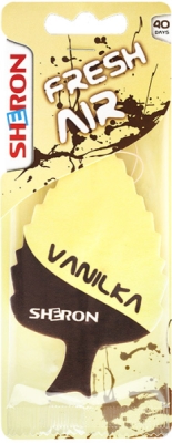 SHERON Fresh Air Vanilla – závěsná vůně do auta, 1 ks