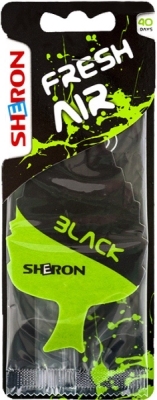 SHERON Fresh Air Black – závěsná vůně do auta, 1 ks