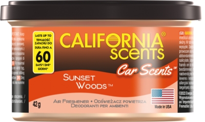California Scents Sunset Woods – vůně do auta v plechovce, 42 g