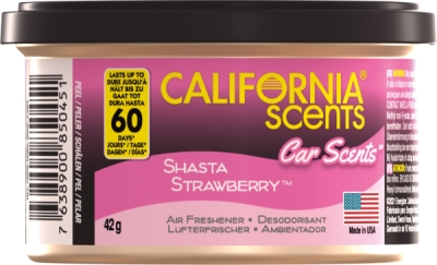 California Scents Shasta Strawberry – vůně do auta v plechovce, 42 g