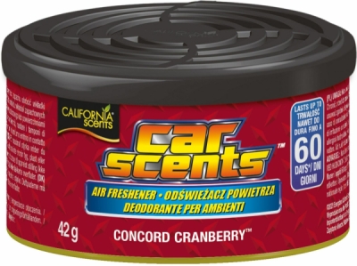 California Scents Concord Cranberry – vůně do auta v plechovce, 42 g