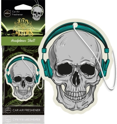 AROMA CAR Muertos Headphones Skull – závěsná vůně do auta, 1 ks
