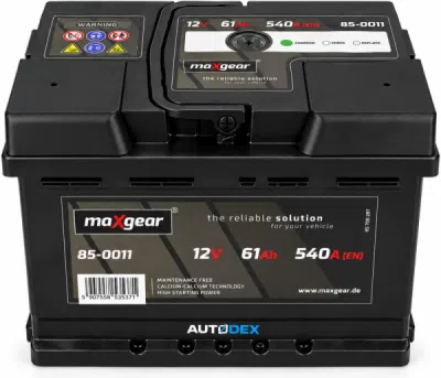 Autobaterie MAXGEAR 12 V, 61 Ah, 540 A – 85-0011