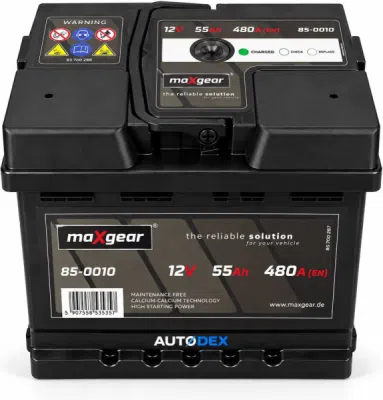 Autobaterie MAXGEAR 12 V, 55 Ah, 480 A – 85-0010