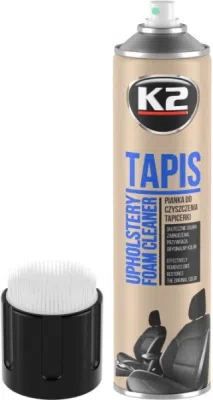 K2 TAPIS s kartáčkem – pěna na čištění textilního čalounění, 600 ml