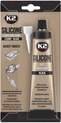 K2 – černý těsnicí silikon, 85 g