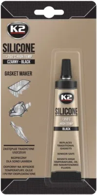 K2 – černý těsnicí silikon, 21 g, blistr