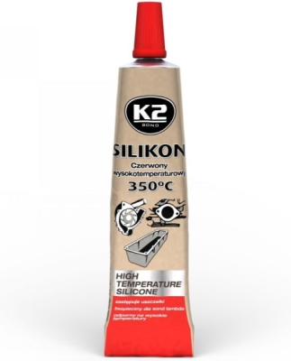K2 – červený těsnicí silikon, 21 g, samostatná tuba