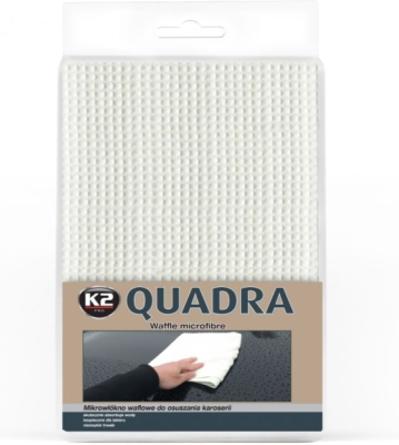 K2 QUADRA – vaflová mikrovláknová utěrka, 60 × 90 cm