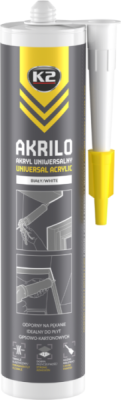 K2 AKRILO Bílý – univerzální akrylátový tmel, 300 ml
