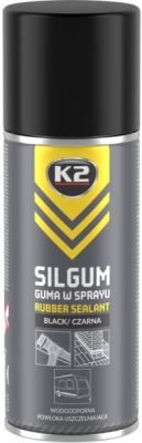 K2 SILGUM Černý – pružný těsnicí povlak ve spreji, 400 ml