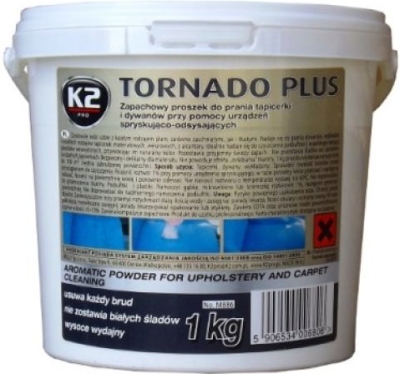 K2 TORNADO PLUS – prášek na čištění čalounění, 1 kg
