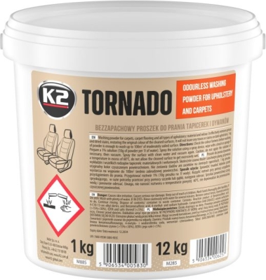K2 TORNADO – prášek na čištění čalounění, 1 kg