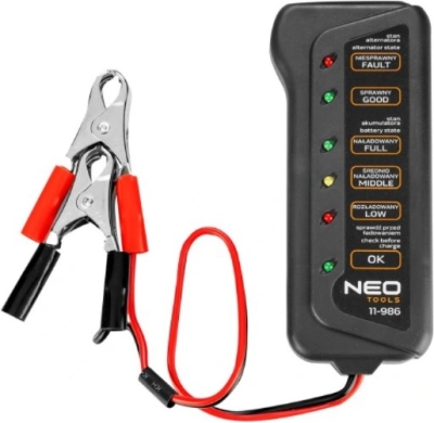 LED tester baterie a dobíjení NEO TOOLS 11-986 – 12 V