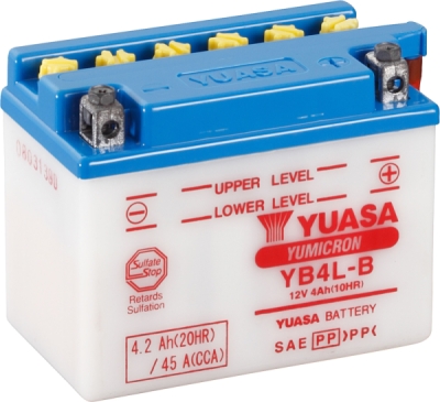 Motobaterie YUASA YB4L-B – 12 V, 4 Ah, 45 A