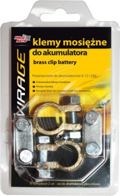 Mosazné svorky autobaterie VIRAGE, sada +/− – 93-003