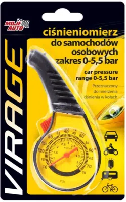Měřič tlaku pneumatik VIRAGE 0–5,5 bar – 93-009