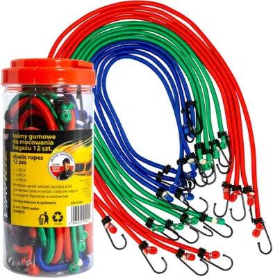 Upínací gumy VIRAGE 60/80/100 cm, sada 12 ks – 93-068