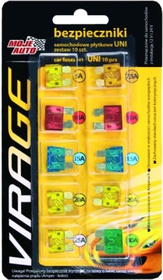 Autopojistky VIRAGE MIDI, mix 5–30 A, sada 10 ks – 94-015