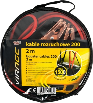 Startovací kabely VIRAGE 200 A, 2 m – 94-035