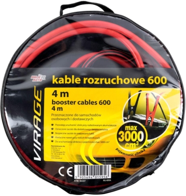 Startovací kabely VIRAGE 600 A, 4 m – 94-037