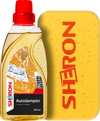 SHERON Autošampon s voskem 500 ml + houba
