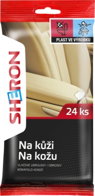 SHERON Ubrousky na kůži 24 ks