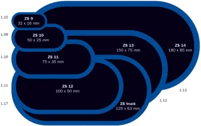 FERDUS 1.15 – Záplata ZS 9 na opravu duší - 32 x 16 mm