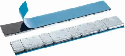 TIP TOPOL TPALU-FE-ECO2 – samolepicí ocelové závaží 4 × 5 g + 4 × 10 g, 100 pásků